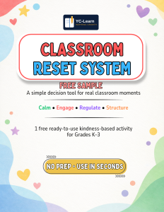 Quick Classroom Reset Activities for Early Elementary Classrooms