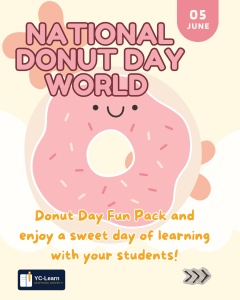 Free Donut Day Activities for Kindergarten, First Grade & Second Grade